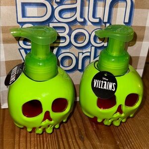 Set of 2 BBW Disney Villain Queen Poison Apple Gentle &Clean Hand Soap Dispenser